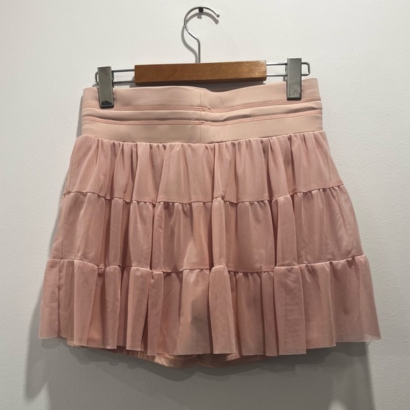 NEW Pirouette Pink Ballerina Ruffle Tennis Mesh Mini Athletic Skirt Skort Small - Picture 6 of 8
